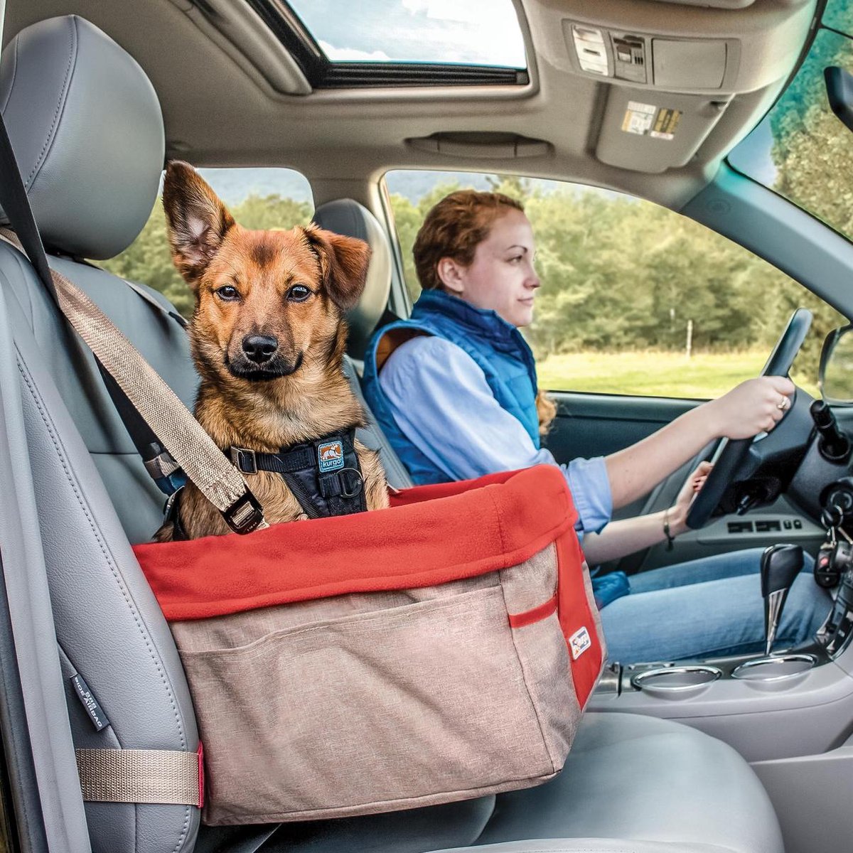 Kurgo Honden Autostoel - Bruin