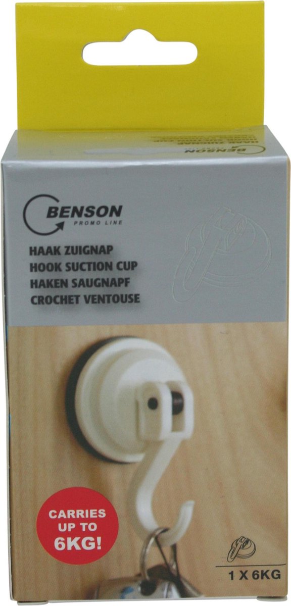 Benson - Haak Zuignap 55 mm - Wit