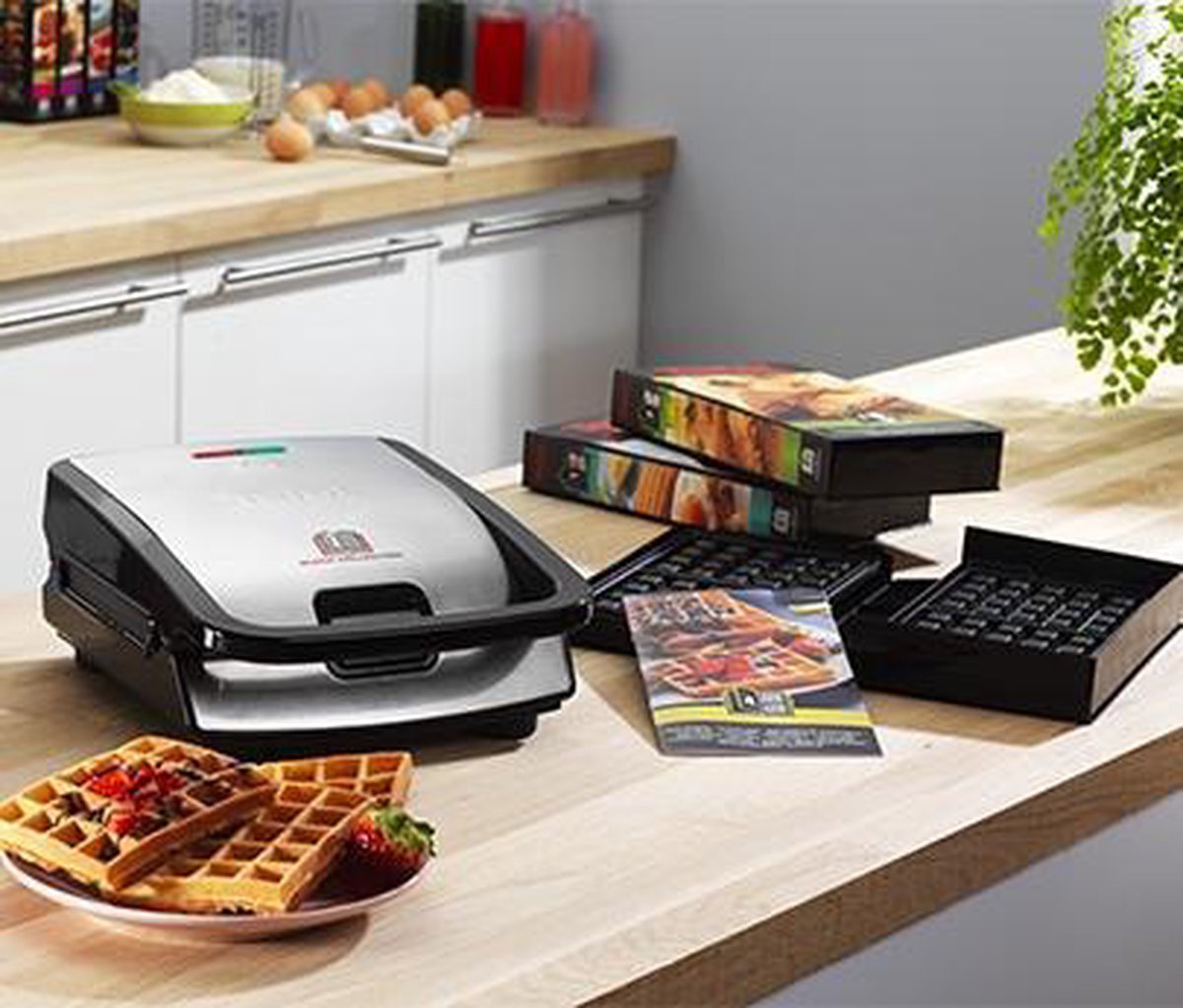 Tefal Electrical Cooking Wafflemakers SW852D - Zwart