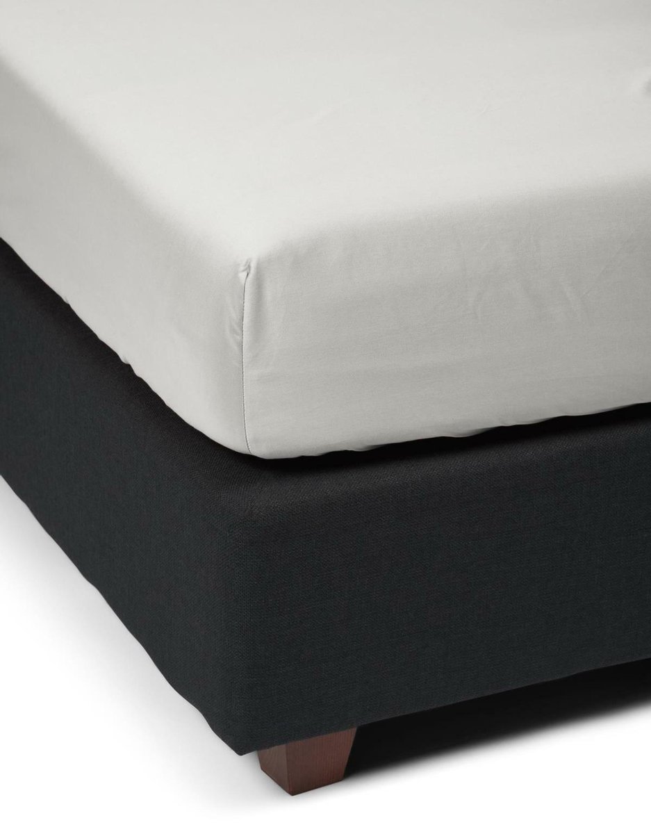 Essenza Satin Hoeslaken - 100% Katoen-satijn - 1-persoons (90x200 Cm) - - Silver