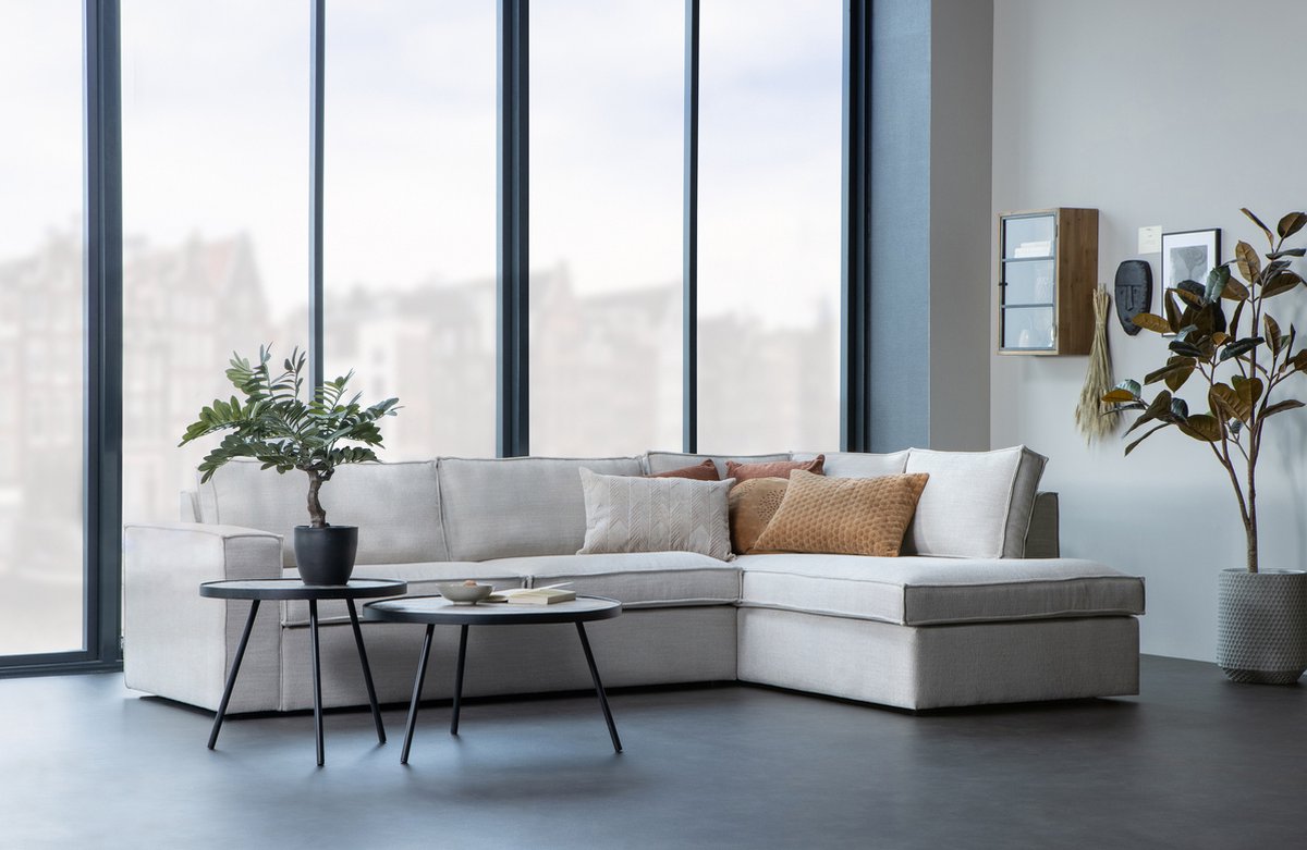 Woood Freddie Hoekbank - Naturel - Beige