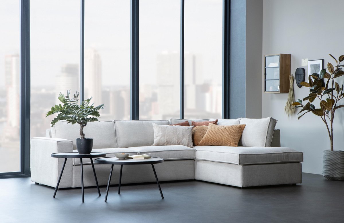 Woood Freddie Hoekbank - Naturel - Beige