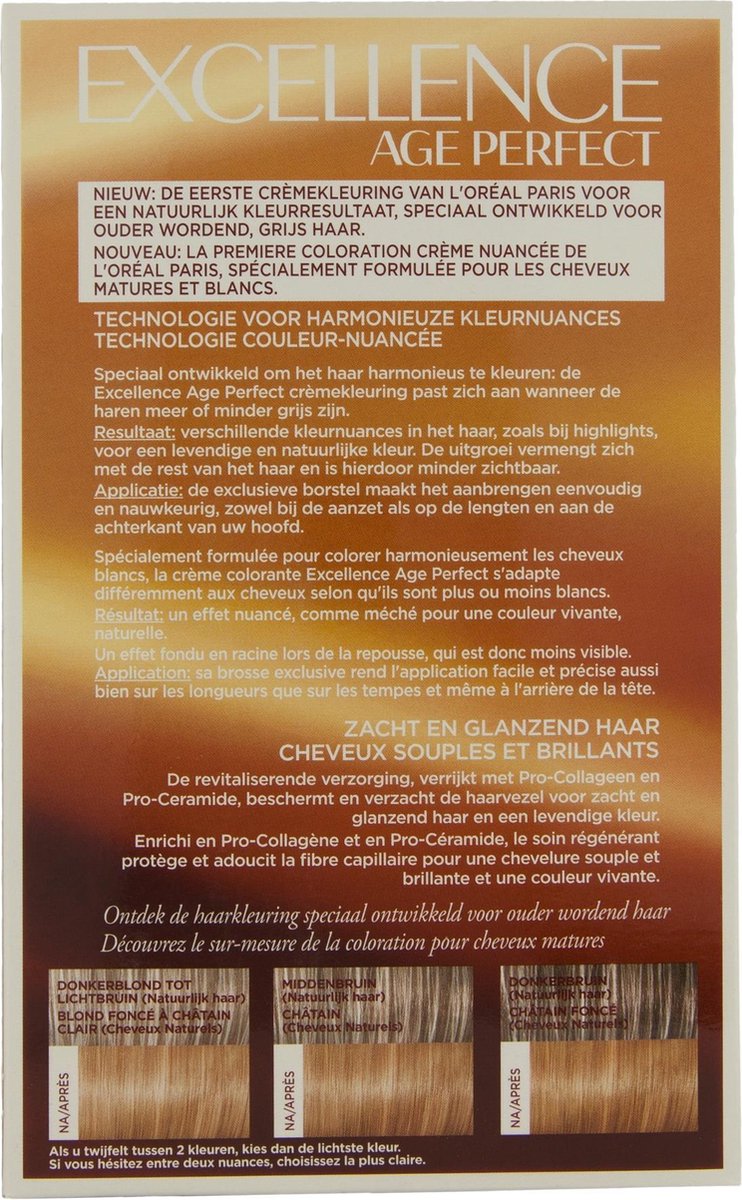 L'Oreal Paris L'Oréal Paris Excellence Age Perfect 6.03 Donker Natuurlijkblond - Goud