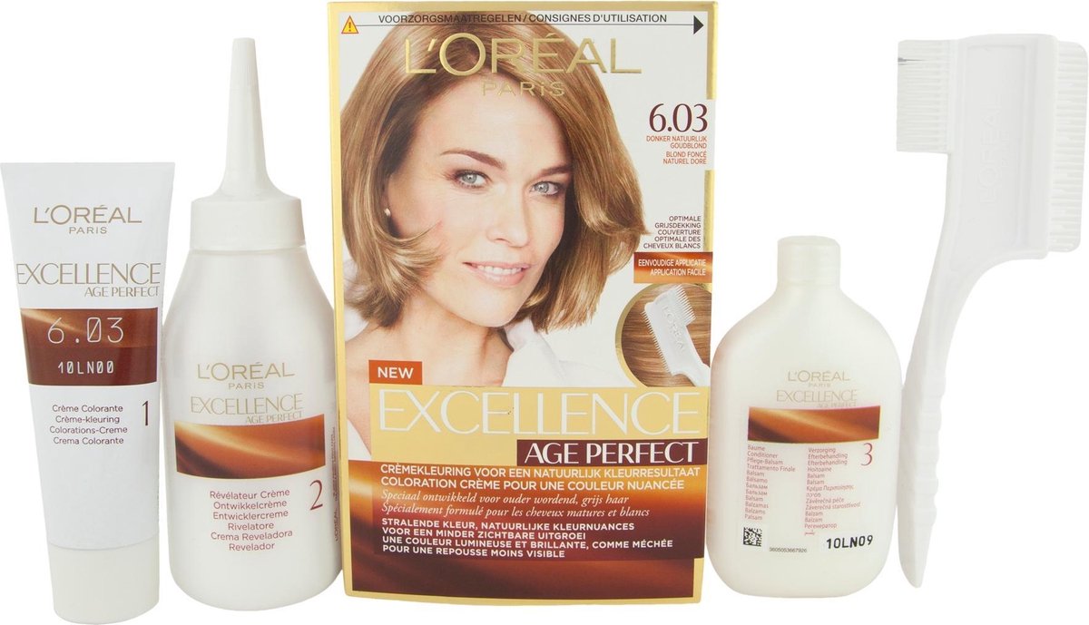 L'Oreal Paris L'Oréal Paris Excellence Age Perfect 6.03 Donker Natuurlijkblond - Goud
