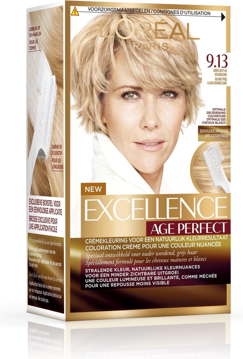 L'Oreal Paris L&apos;Oréal Paris Excellence Age Perfect 9.13 Zeer Licht Asblond - Goud