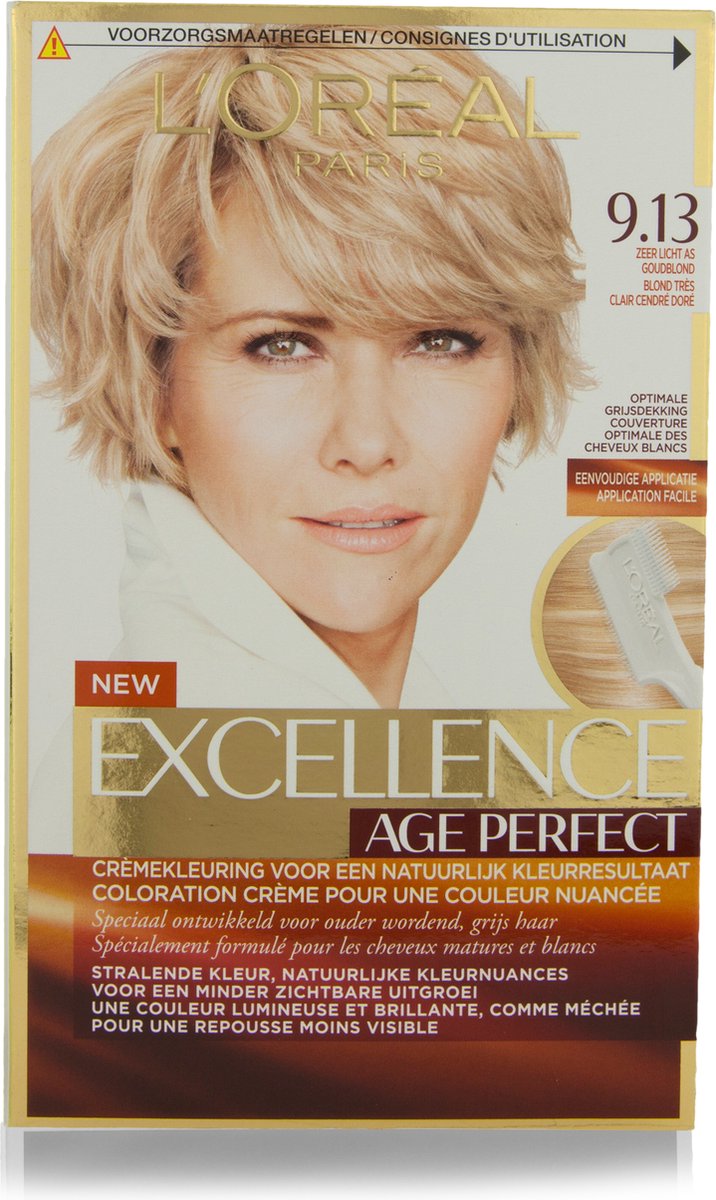 L'Oreal Paris L&apos;Oréal Paris Excellence Age Perfect 9.13 Zeer Licht Asblond - Goud