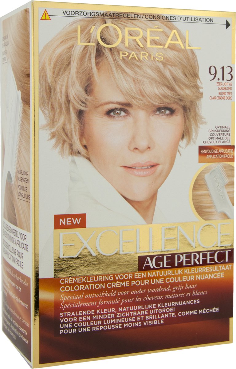 L'Oreal Paris L&apos;Oréal Paris Excellence Age Perfect 9.13 Zeer Licht Asblond - Goud