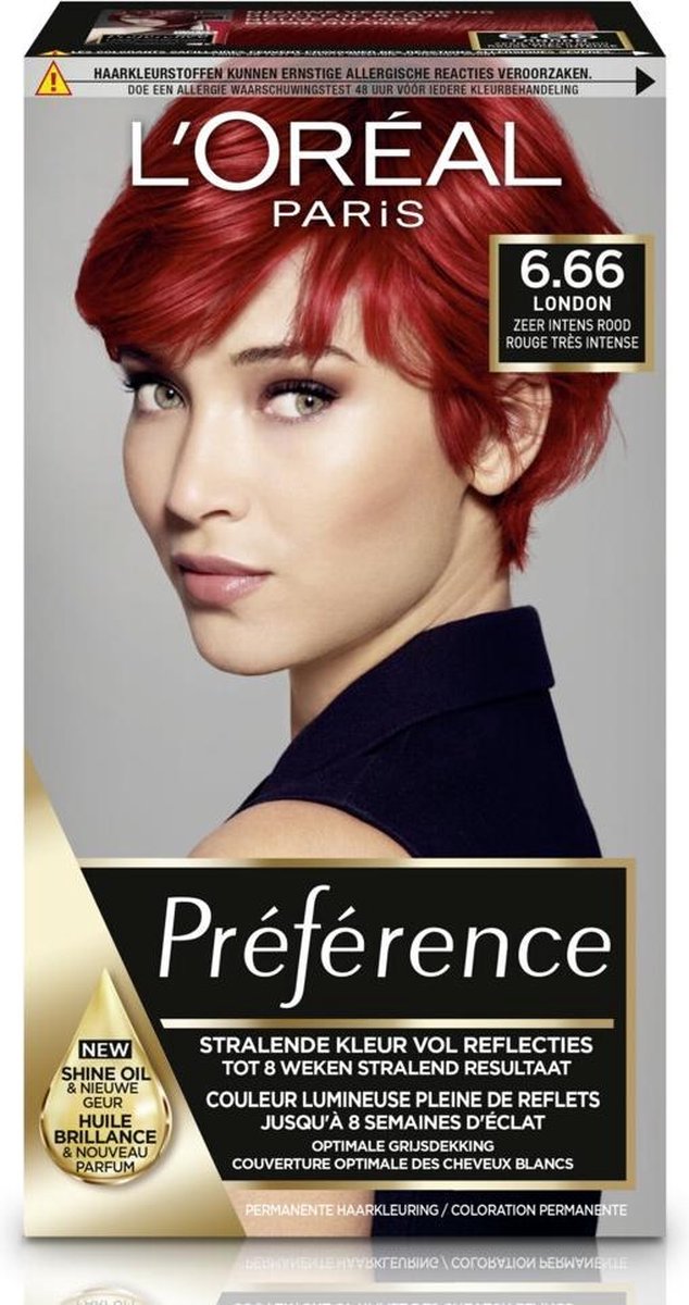 L'Oreal Paris L&apos;Oréal Paris Preference 6.66 London - Zeer Intens - Rood