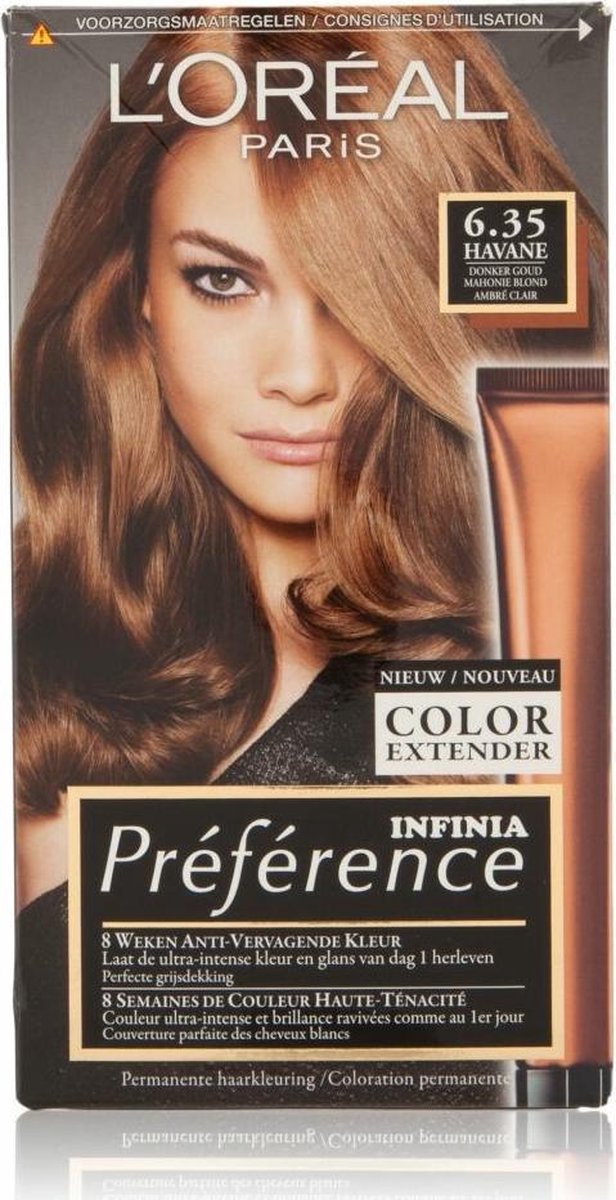 L'Oreal Paris L&apos;Oréal Paris Preference 6.35 Havana Donkergoud Mahonieblond