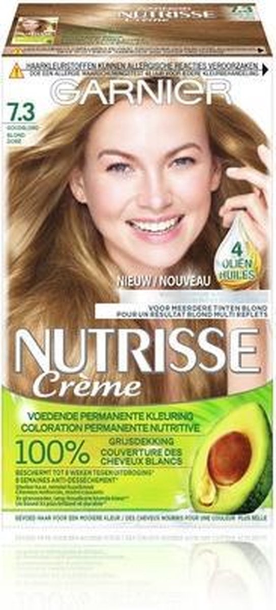 Garnier Nutrisse Crème Permanente Haarverf 7.3blond - Goud