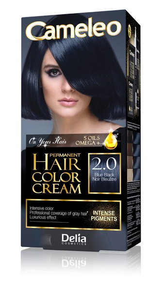 Cameleo Creme Permanente Haarkleuring 2.0 Blauw - Zwart