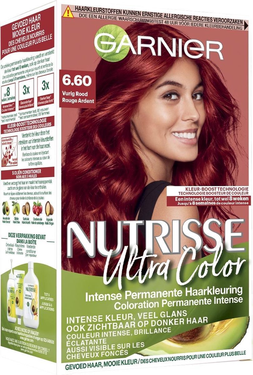 Garnier Nutrisse Ultra Color 6.60 Vurig - Rood