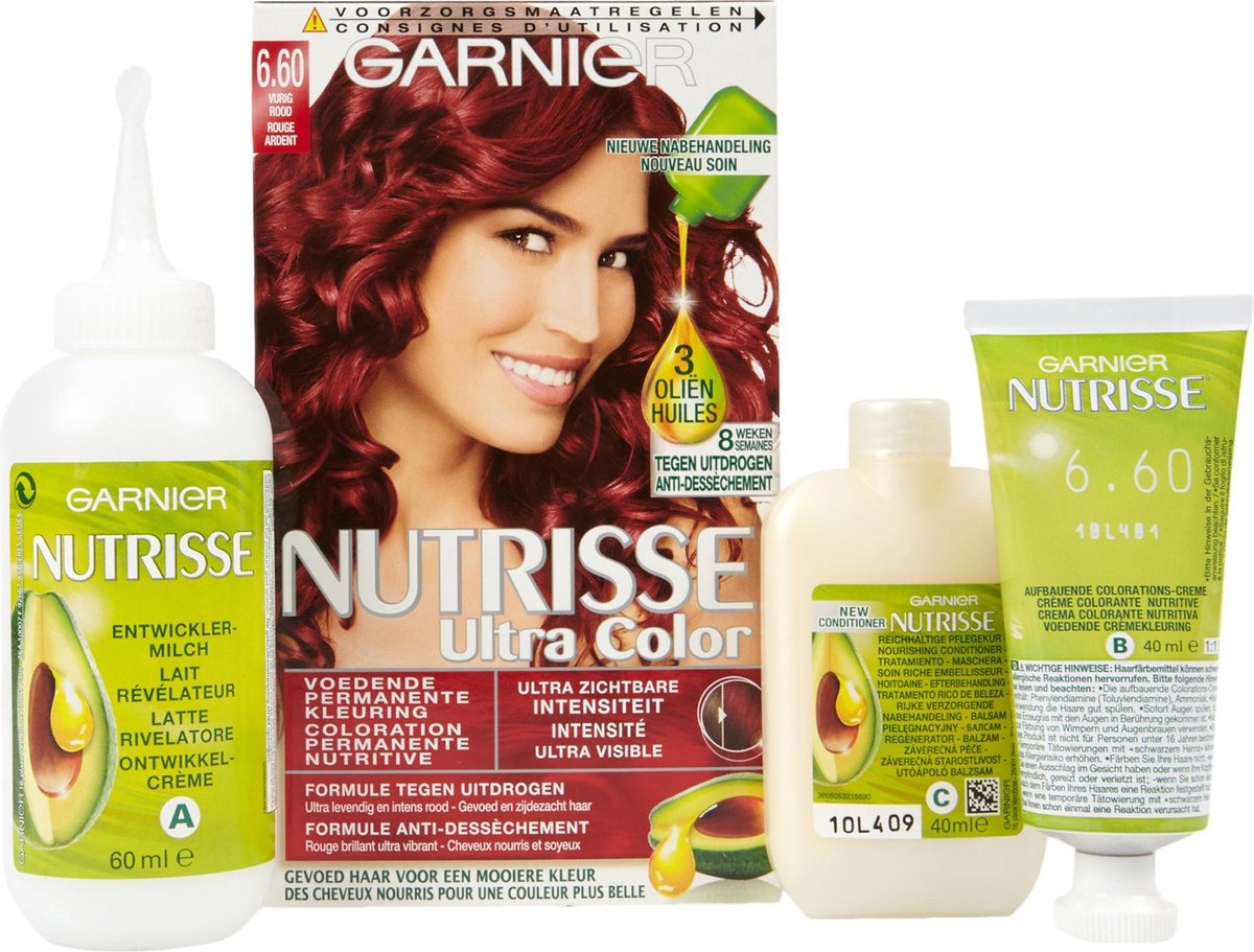 Garnier Nutrisse Ultra Color 6.60 Vurig - Rood