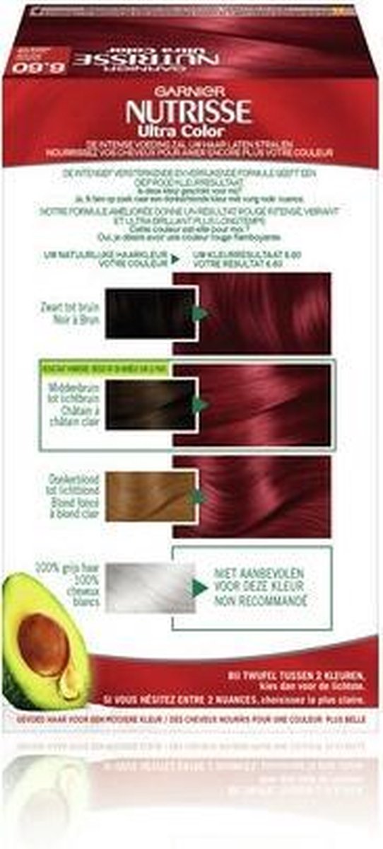 Garnier Nutrisse Ultra Color 6.60 Vurig - Rood