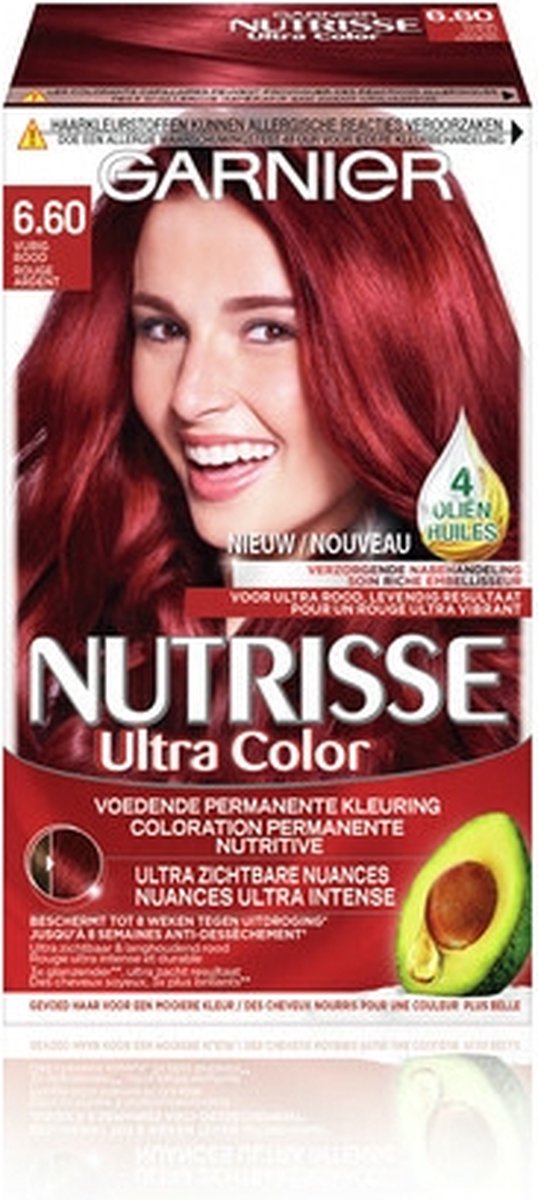 Garnier Nutrisse Ultra Color 6.60 Vurig - Rood