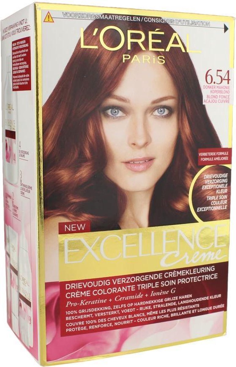 L'Oreal Paris L&apos;Oréal Paris Excellence 6.54 Donker Mahonie Koperblond