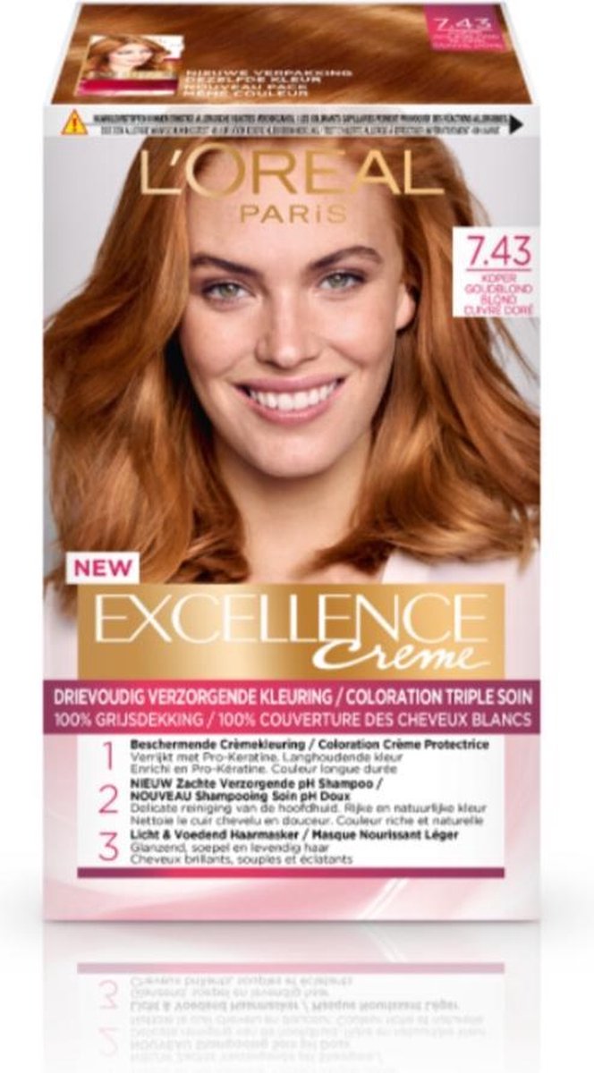L'Oreal Paris L'Oréal Paris Excellence 7.43 Koperblond - Bruin