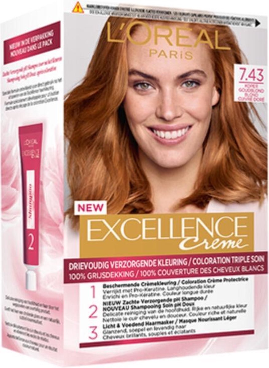 L'Oreal Paris L'Oréal Paris Excellence 7.43 Koperblond - Bruin