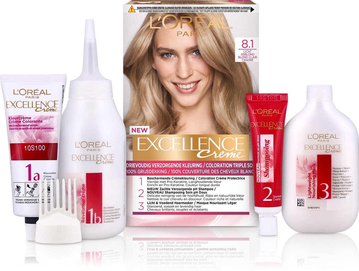 L'Oreal Paris L'Oréal Paris Excellence 8.1 Licht Asblond - Bruin