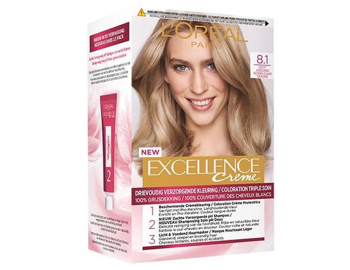 L'Oreal Paris L'Oréal Paris Excellence 8.1 Licht Asblond - Bruin