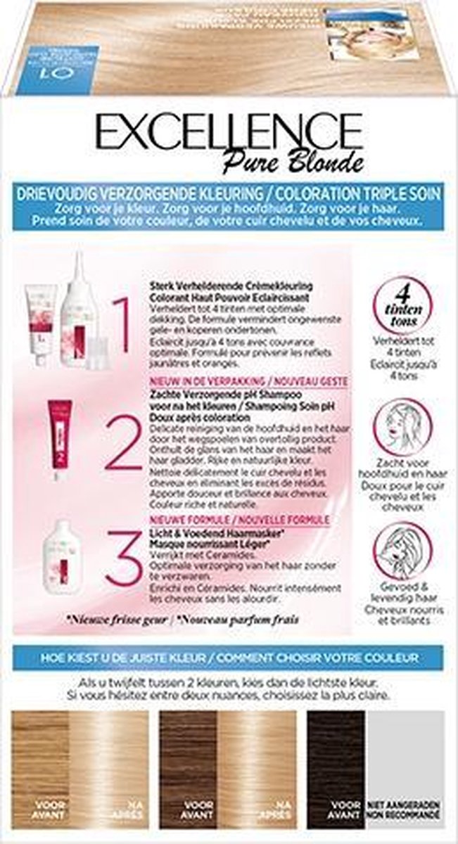L'Oreal Paris L'Oréal Paris Excellence Pure Blonde 01 Natuurlijk Ultra Lichtblond