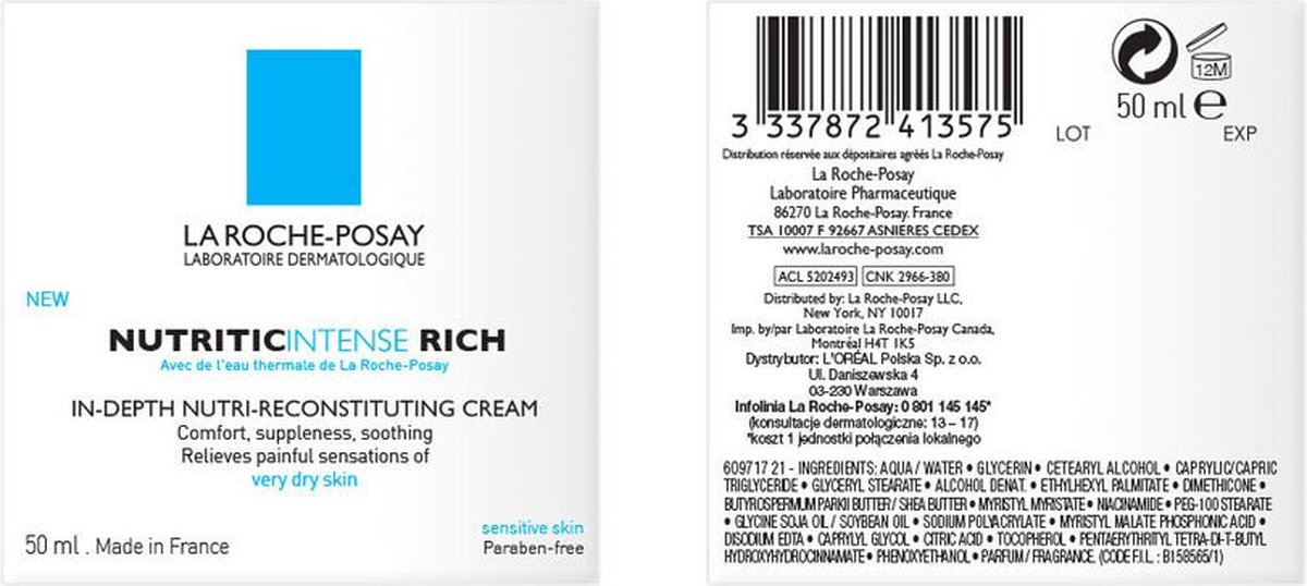 La Roche Posay Nutritic Intense Riche - 50ml
