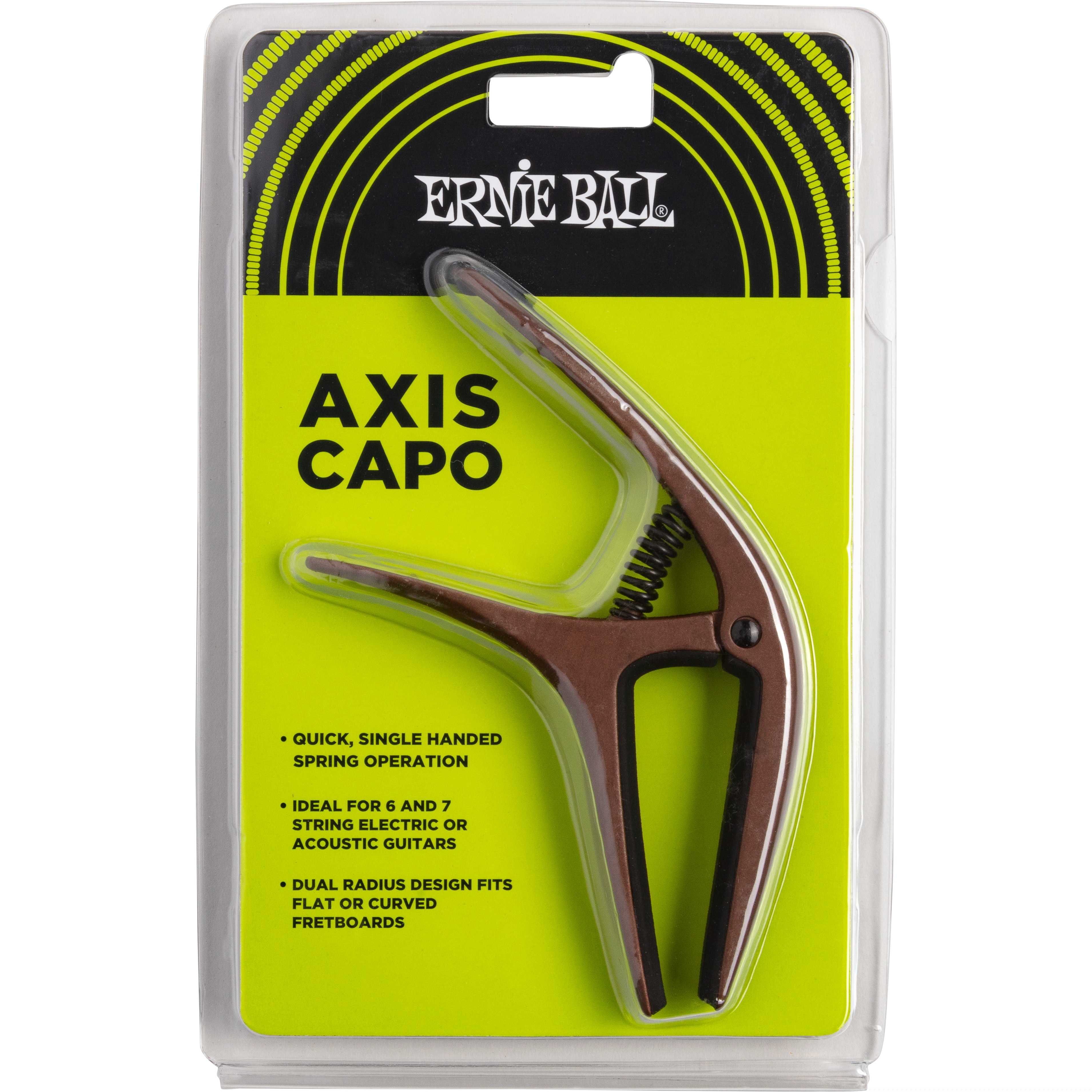 Ernie Ball 9602 Axis Capo Bronze universele capo
