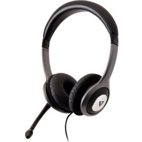 V7 HU521-2EP hoofdtelefoon/headset Hoofdband Zwart, Zilver - Silver