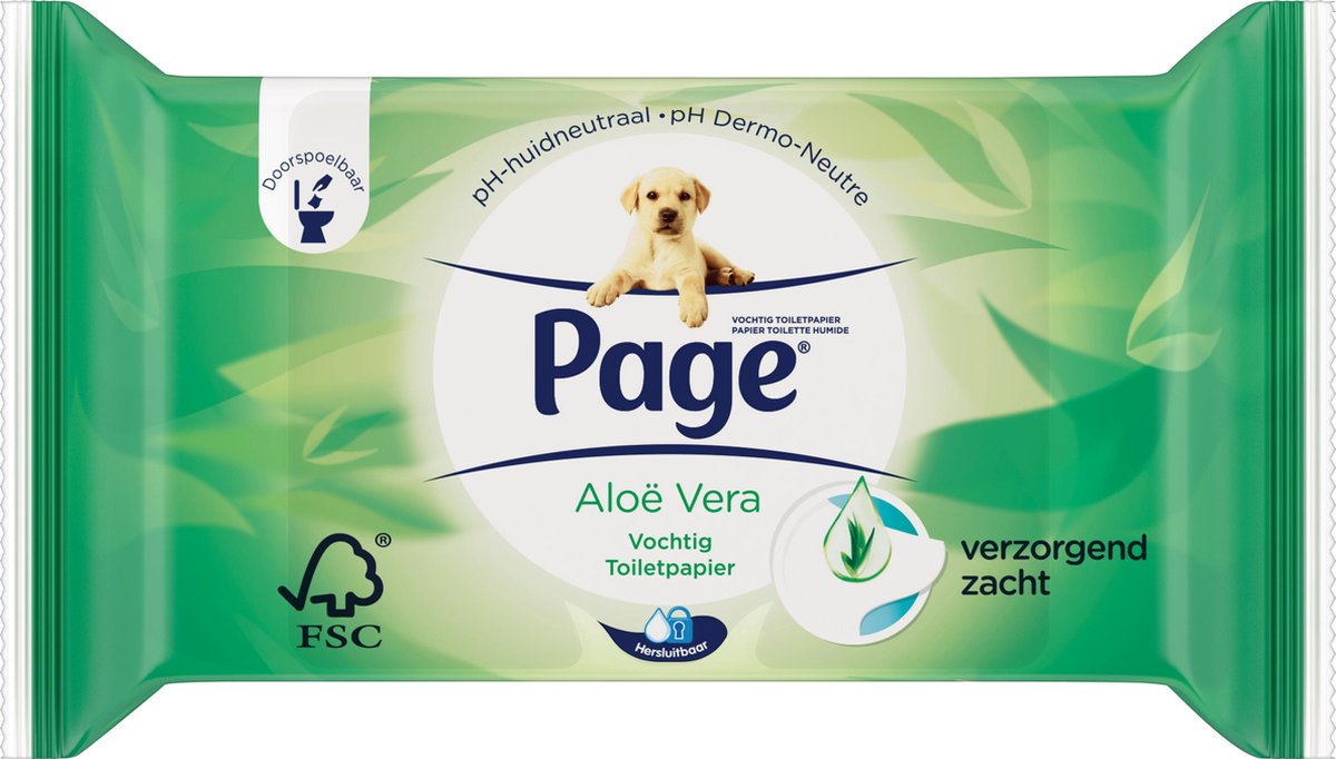 Page Vochtig Toiletpapier - Aloe Vera Navulling