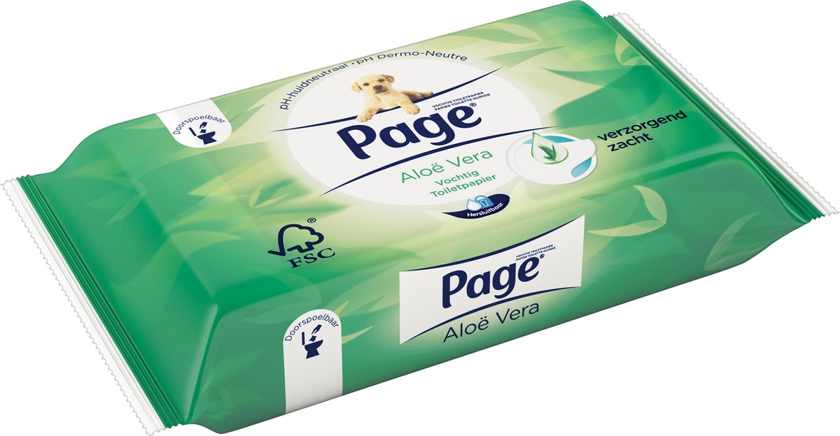 Page Vochtig Toiletpapier - Aloe Vera Navulling