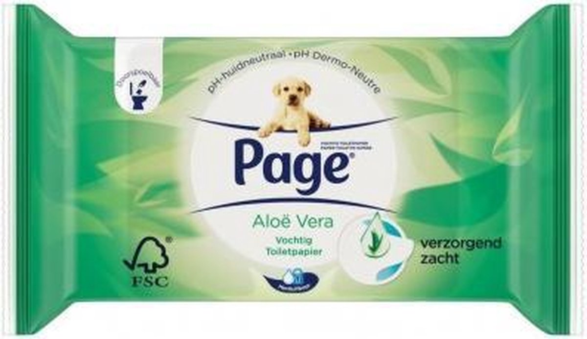 Page Vochtig Toiletpapier - Aloe Vera Navulling