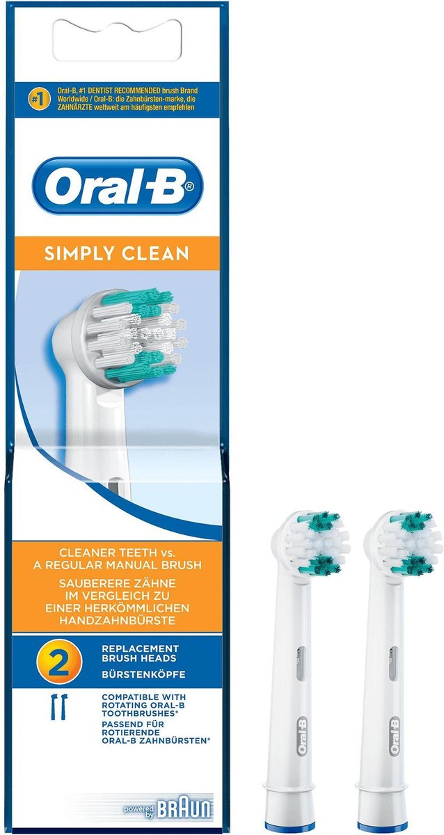 Oral B Oral-B EB-17B Simply Clean Opzetborstel 2 stuks