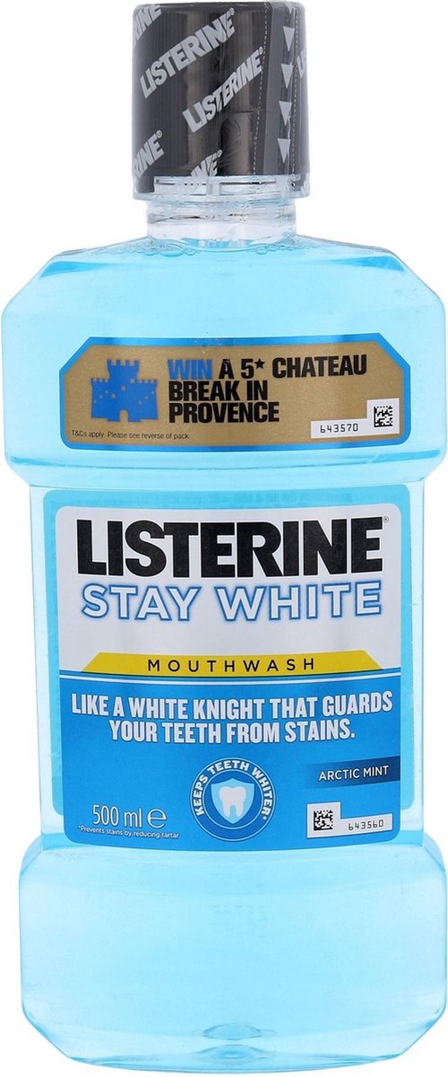 Listerine Mondwater Stay White 500 mL