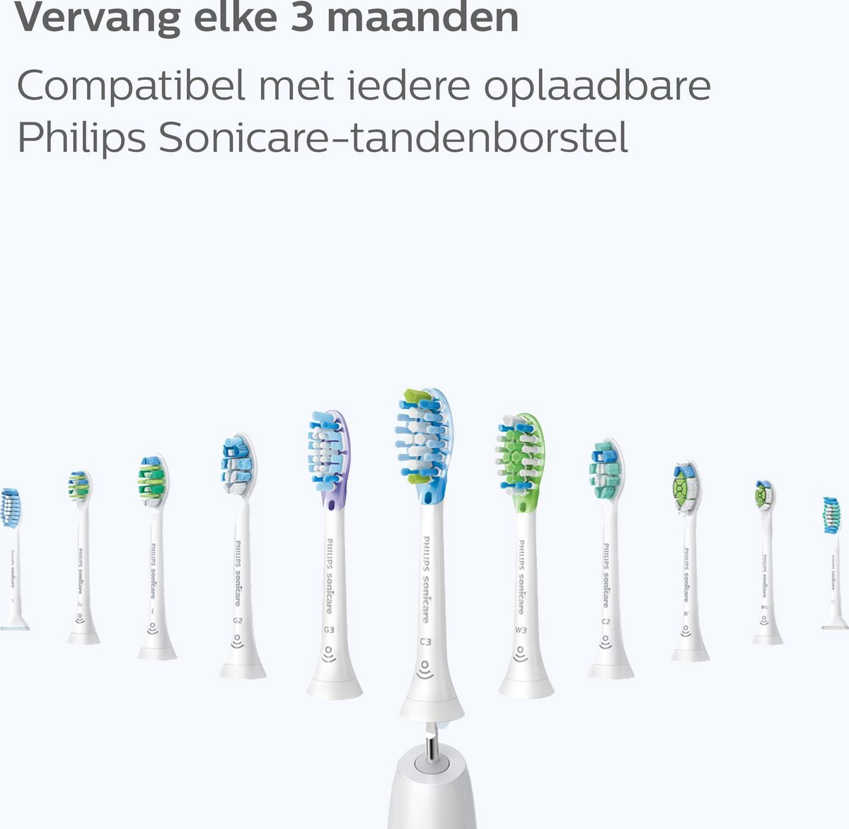 Philips Sonicare Premium Plaque Defense HX9044/17 (4 stuks) - Wit