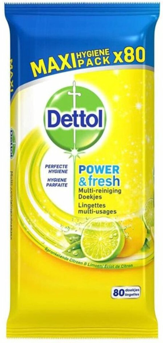Dettol Multi-Reinigingsdoekjes - Power & Fresh 80 stuks