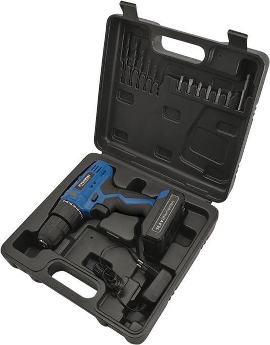 Hyundai Li-Ion Accu Boor-/Schroefmachine - 14,4V - Blauw