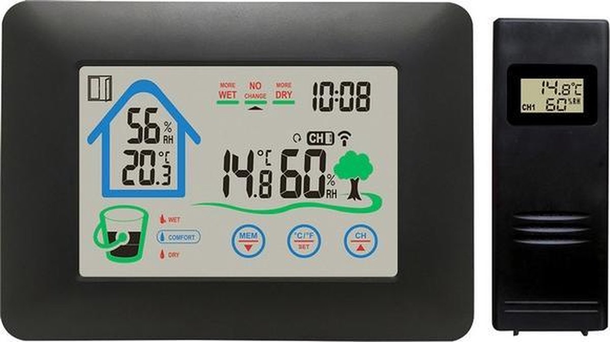 Denver WS-520 Digitale Weerstation - Batterij / Accu - Zwart