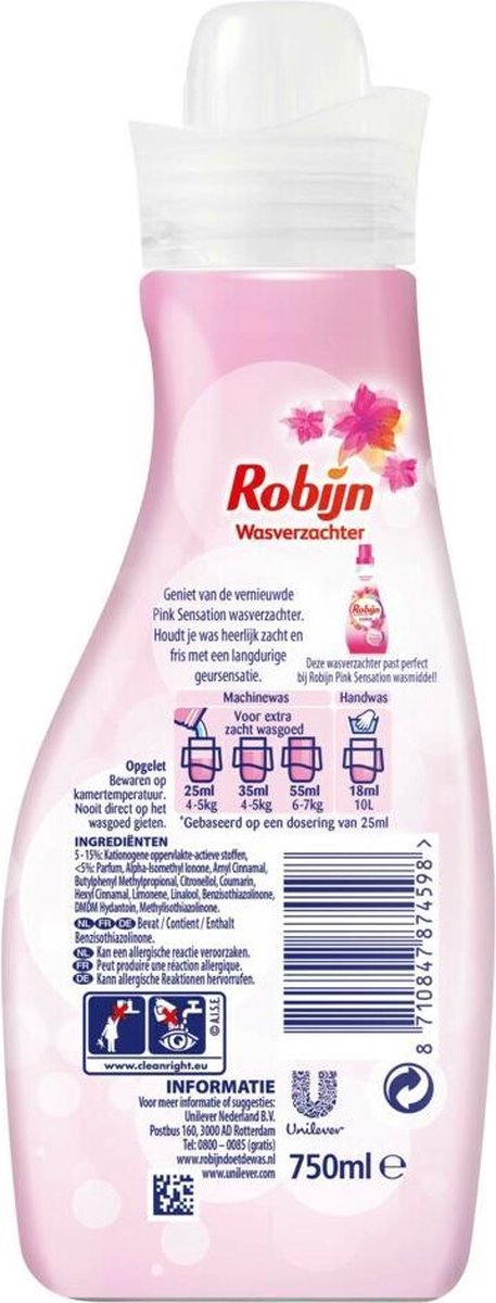 Robijn Wasverzachter Pink Sensation - 750 ml