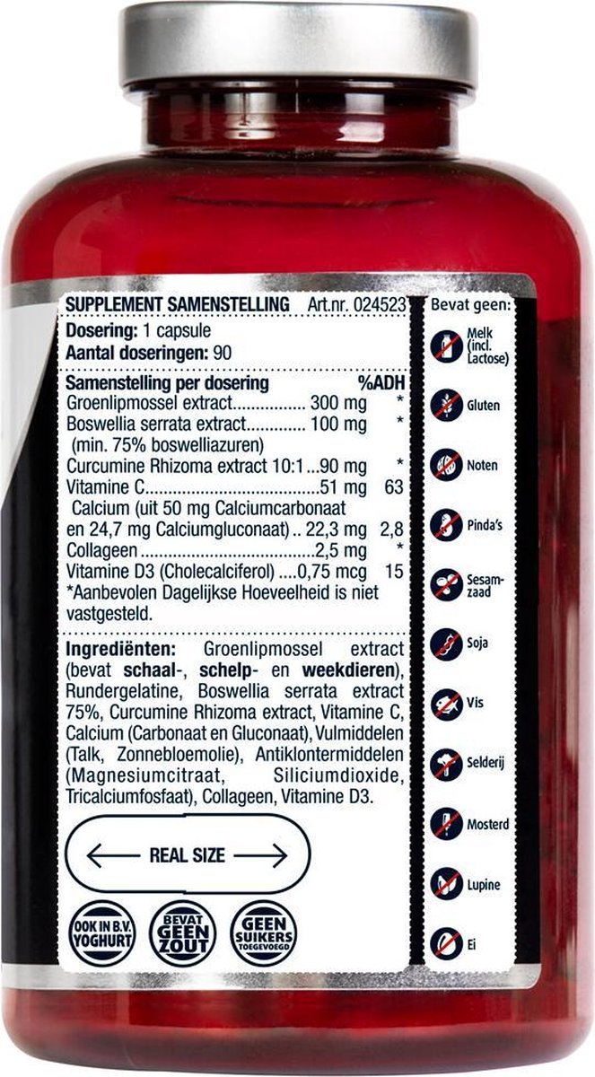 Lucovitaal Complexlipmossel Supplementen - 90 Capsules - Groen