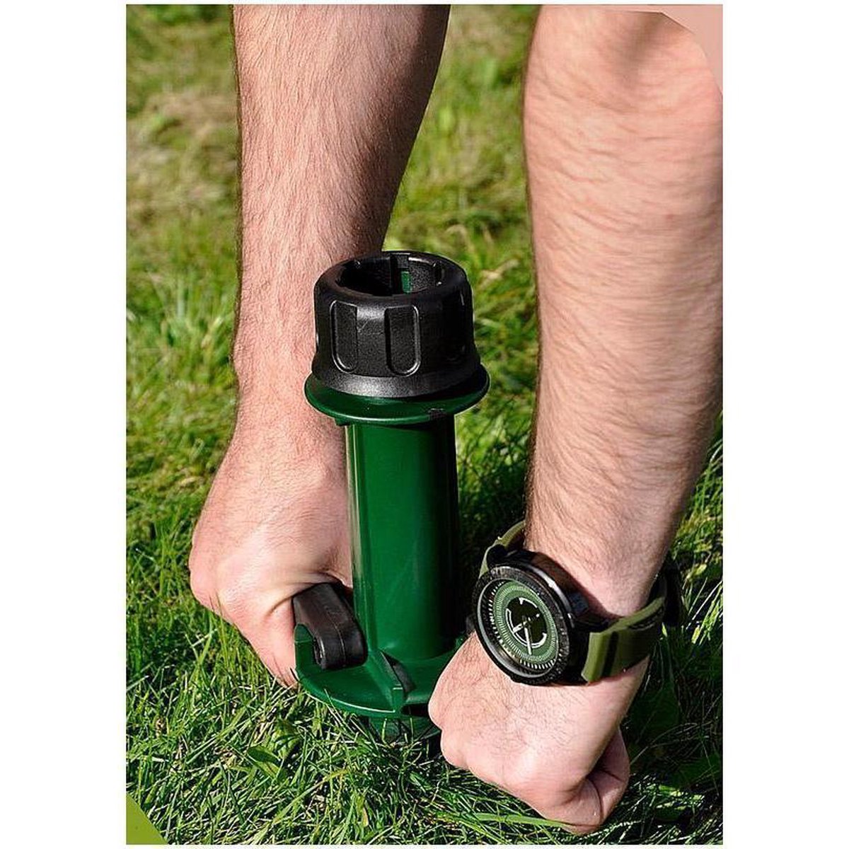 Excellent Houseware Progarden Parasol Standaard - Schroefmodel - Groen