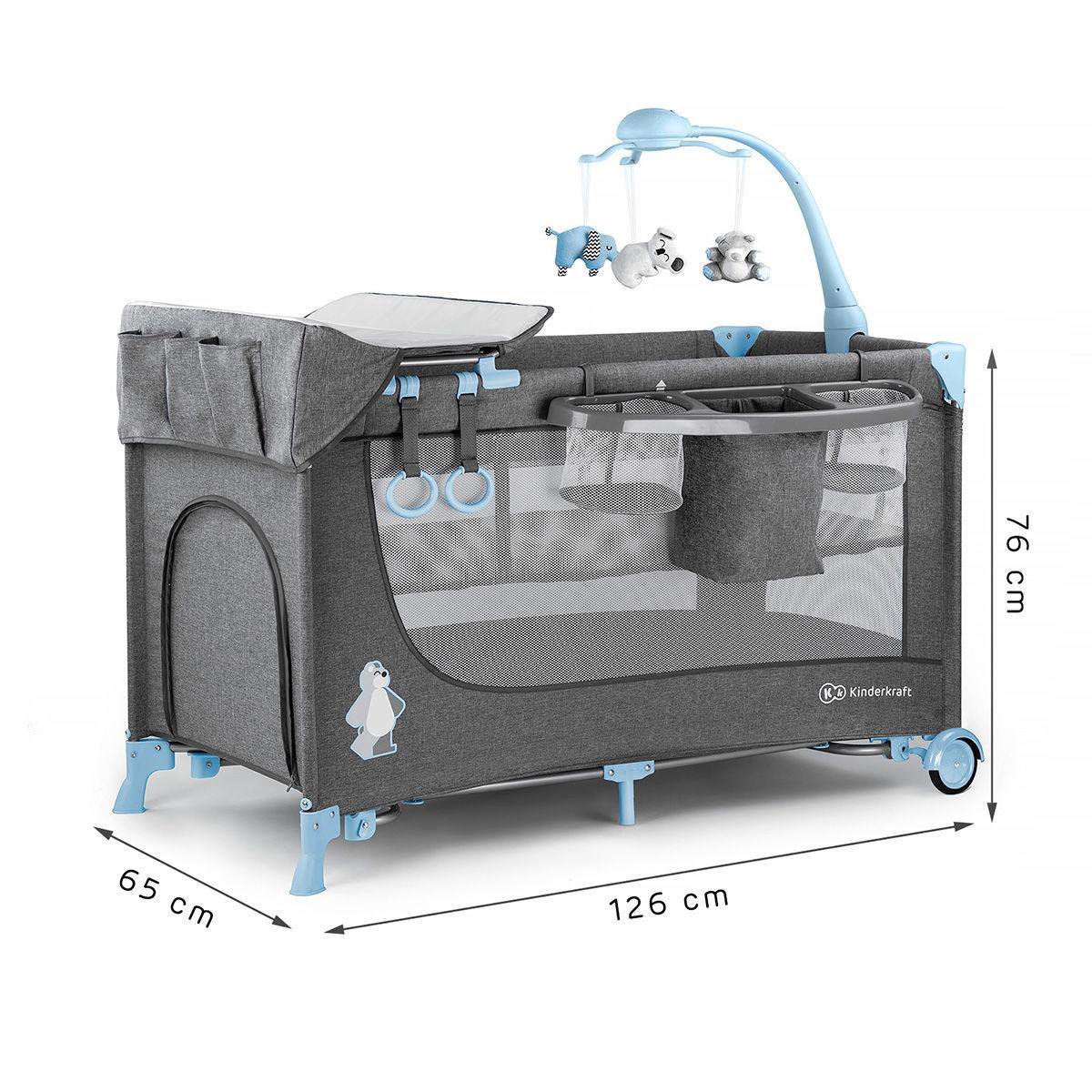 Kinderkraft Reiswieg / Campingbed - Joy met Accessoires - Blauw