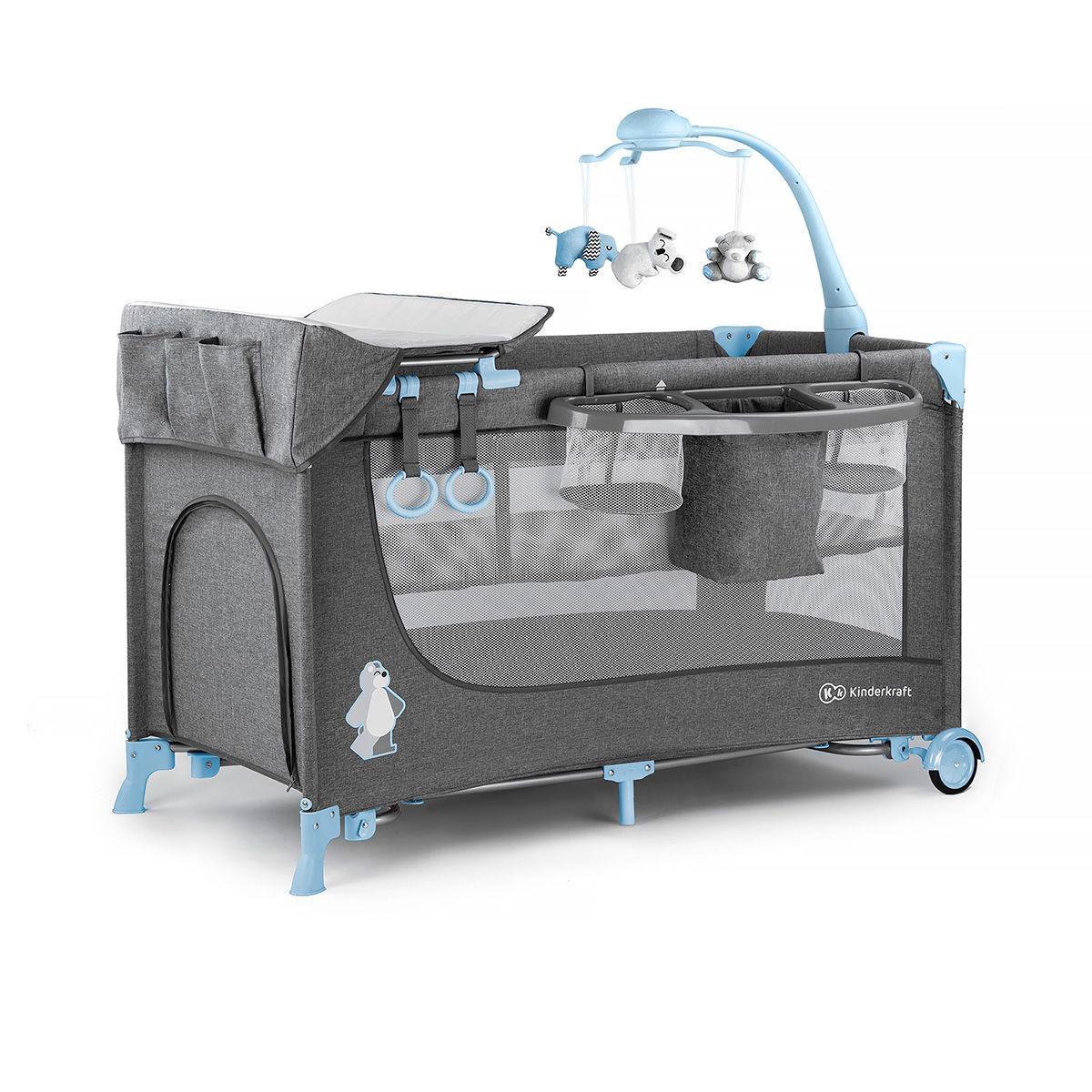 Kinderkraft Reiswieg / Campingbed - Joy met Accessoires - Blauw