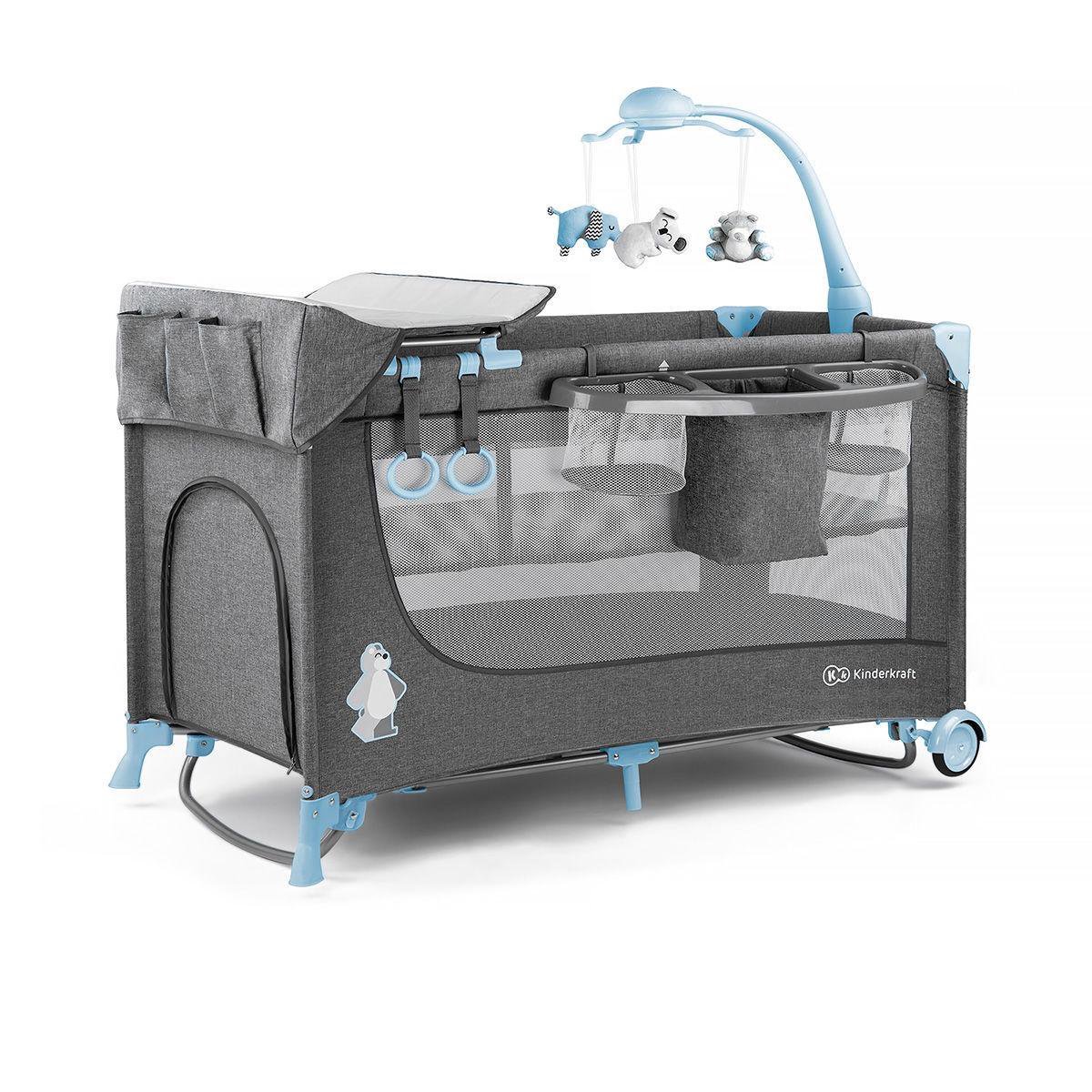 Kinderkraft Reiswieg / Campingbed - Joy met Accessoires - Blauw