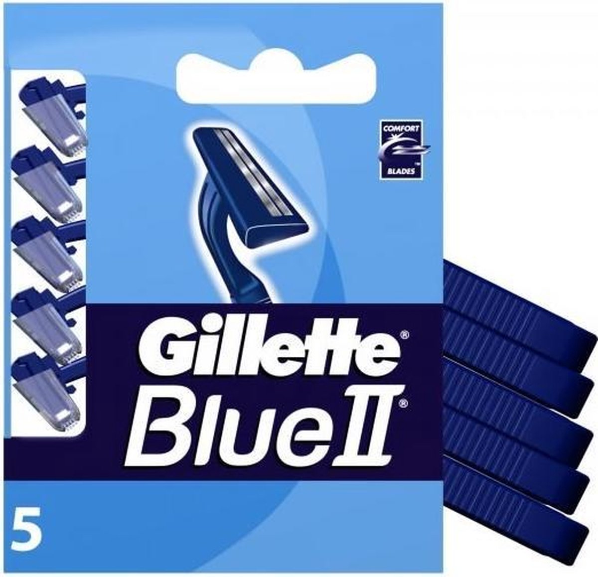 Gillette Blue II Wegwerp Scheermesjes - 5 stuks