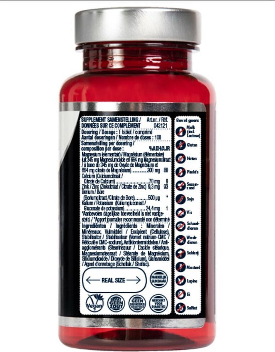 Lucovitaal Supplementen - Calcium Magnesium Zink - 100 tabletten
