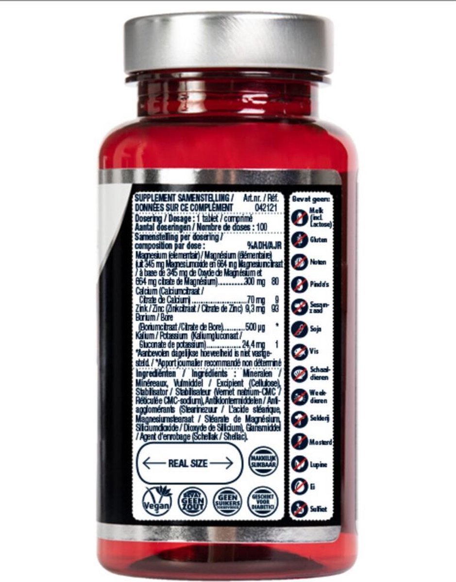 Lucovitaal Supplementen - Calcium Magnesium Zink - 100 tabletten