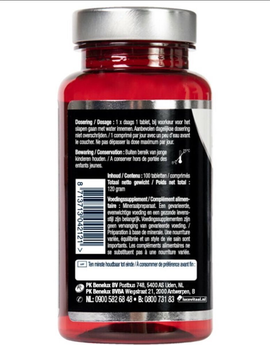 Lucovitaal Supplementen - Calcium Magnesium Zink - 100 tabletten