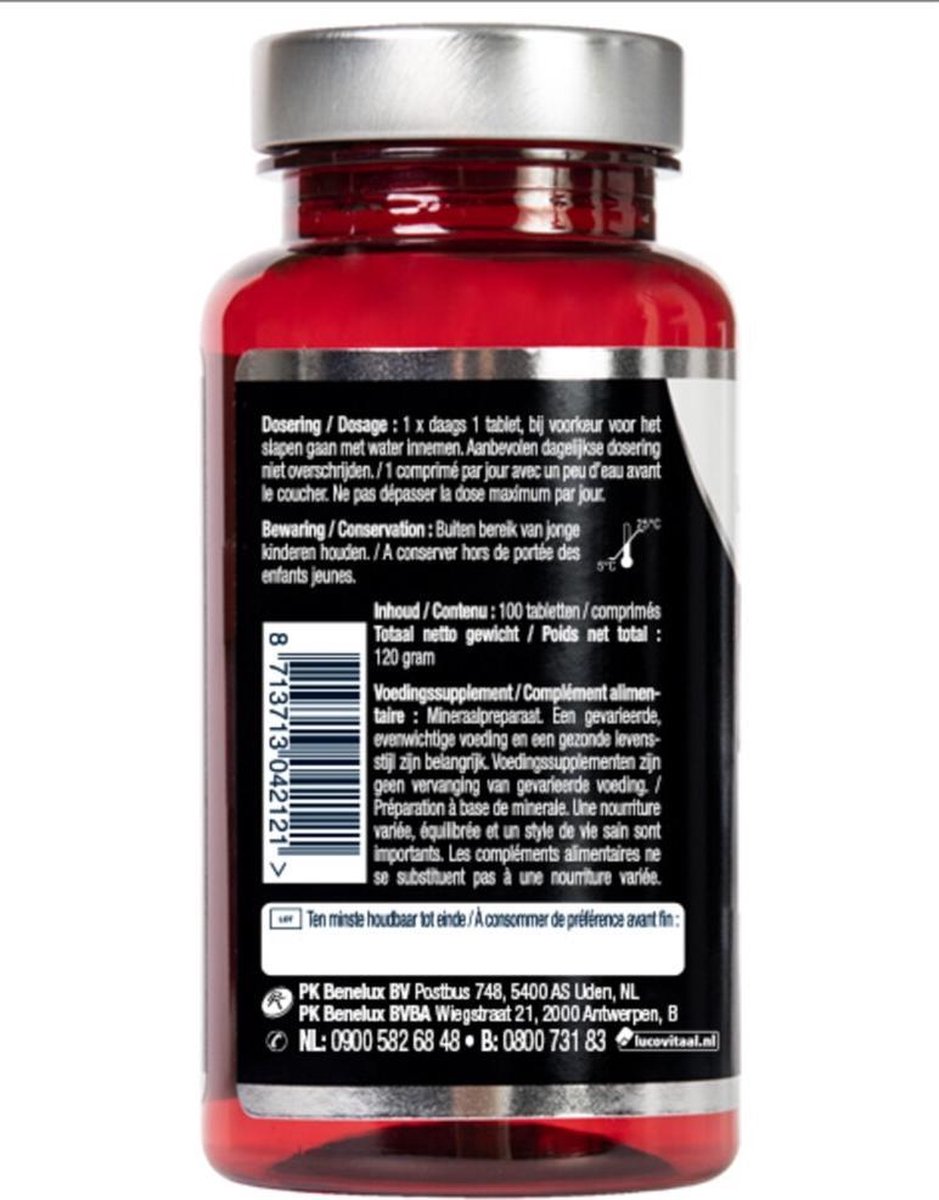 Lucovitaal Supplementen - Calcium Magnesium Zink - 100 tabletten