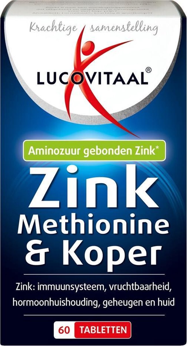 Lucovitaal Supplementen - Zink Methionine & Koper - 60 tabletten
