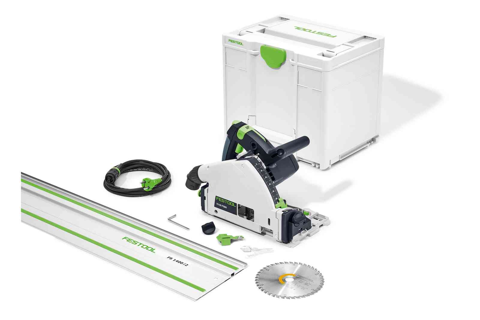 Festool TS 55 FEBQ-Plus-FS | Invalcirkelzaagmachine | met geleiderail | in koffer